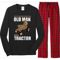 Funny Farmer Farm Tractor Farming Truck Lovers Humor Outfit Long Sleeve Pajama Set