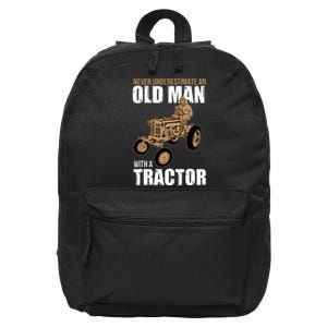 Funny Farmer Farm Tractor Farming Truck Lovers Humor Outfit 16 in Basic Backpack