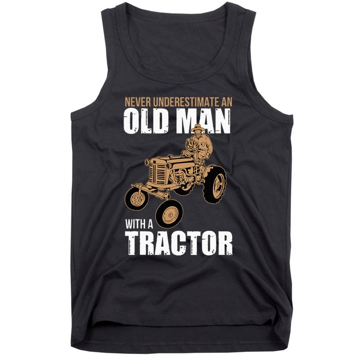 Funny Farmer Farm Tractor Farming Truck Lovers Humor Outfit Tank Top