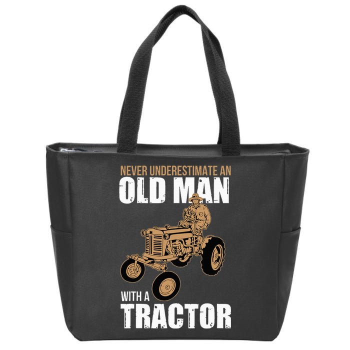 Funny Farmer Farm Tractor Farming Truck Lovers Humor Outfit Zip Tote Bag