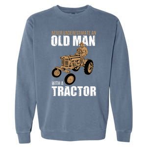 Funny Farmer Farm Tractor Farming Truck Lovers Humor Outfit Garment-Dyed Sweatshirt