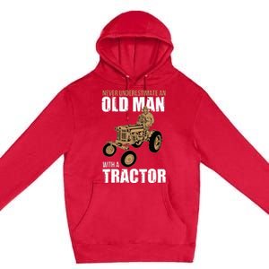 Funny Farmer Farm Tractor Farming Truck Lovers Humor Outfit Premium Pullover Hoodie