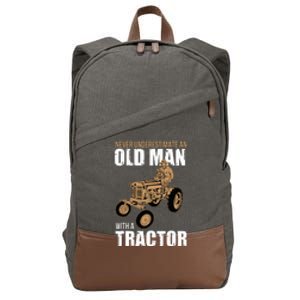 Funny Farmer Farm Tractor Farming Truck Lovers Humor Outfit Cotton Canvas Backpack