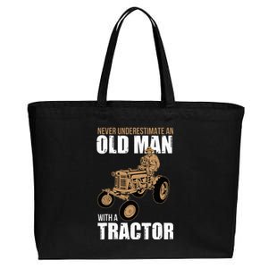 Funny Farmer Farm Tractor Farming Truck Lovers Humor Outfit Cotton Canvas Jumbo Tote