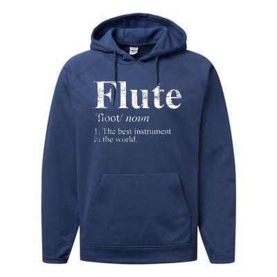 Flute Funny Performance Fleece Hoodie