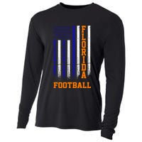 Florida Football Fan American Flag Cooling Performance Long Sleeve Crew