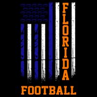 Florida Football Fan American Flag Cooling Performance Long Sleeve Crew