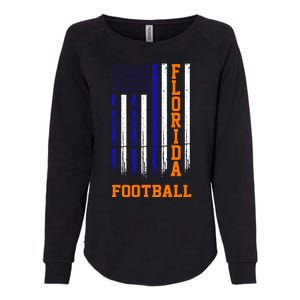 Florida Football Fan American Flag Womens California Wash Sweatshirt