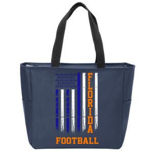 Florida Football Fan American Flag Zip Tote Bag