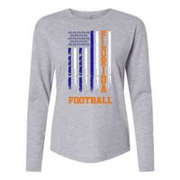 Florida Football Fan American Flag Womens Cotton Relaxed Long Sleeve T-Shirt