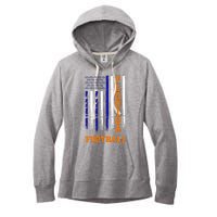 Florida Football Fan American Flag Women's Fleece Hoodie