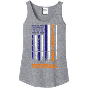 Florida Football Fan American Flag Ladies Essential Tank