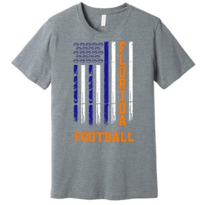 Florida Football Fan American Flag Premium T-Shirt