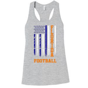 Florida Football Fan American Flag Women's Racerback Tank