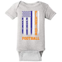 Florida Football Fan American Flag Baby Bodysuit