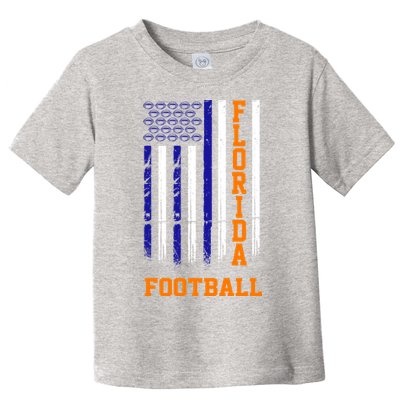 Florida Football Fan American Flag Toddler T-Shirt