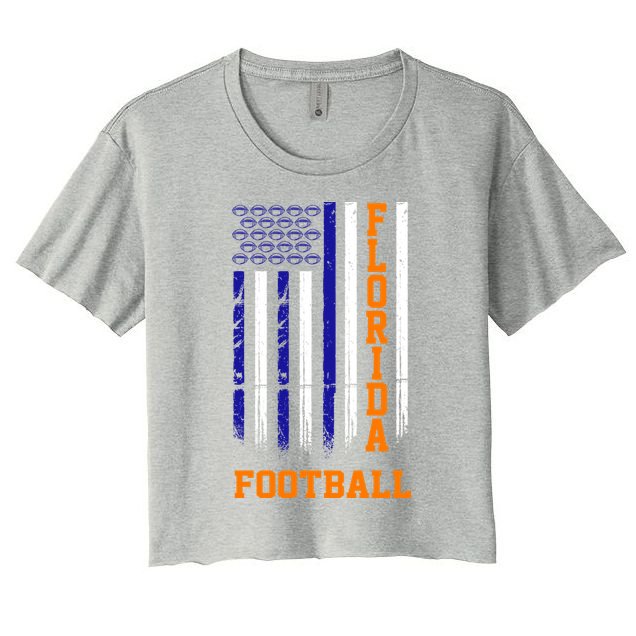 Florida Football Fan American Flag Crop Top