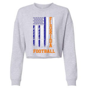 Florida Football Fan American Flag Cropped Pullover Crew