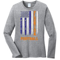 Florida Football Fan American Flag Ladies Long Sleeve Shirt