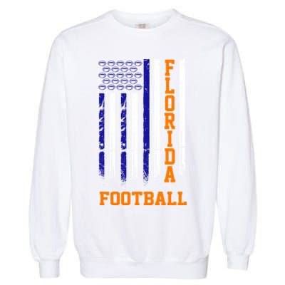 Florida Football Fan American Flag Garment-Dyed Sweatshirt