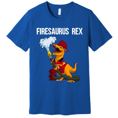 Funny Fire Firefighter Gift Dino Cool Firesaurus Rex Gift Premium T-Shirt