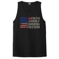 Faith Family Farming Freedom American Flag 4th Of July PosiCharge Competitor Tank