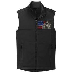 Faith Family Farming Freedom American Flag 4th Of July Collective Smooth Fleece Vest