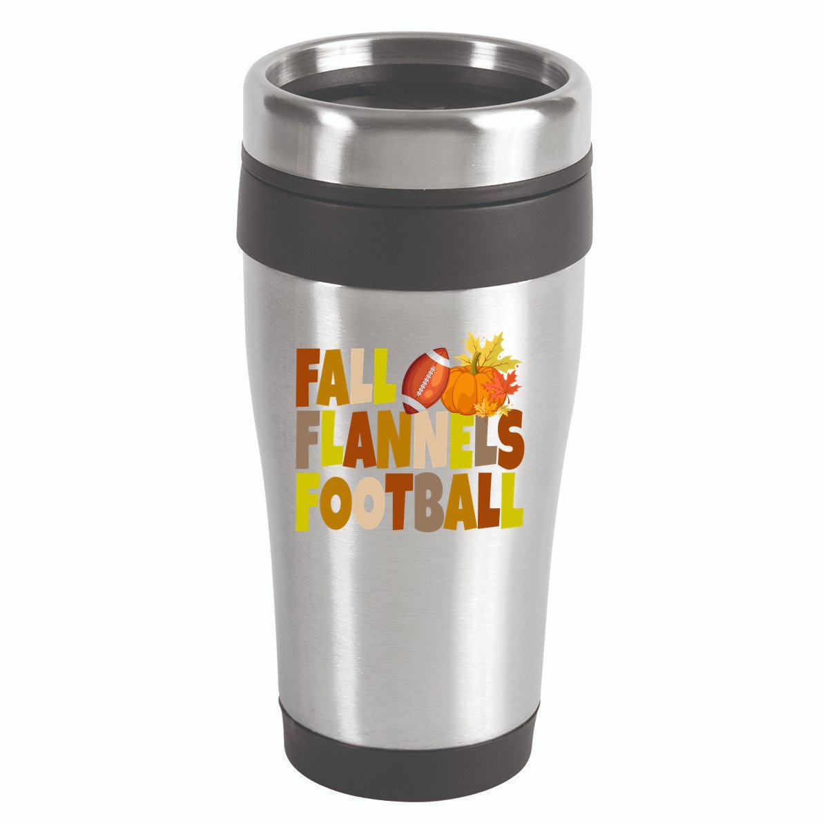 Fall Flannels Football Sport Lover 16oz Travel Tumbler