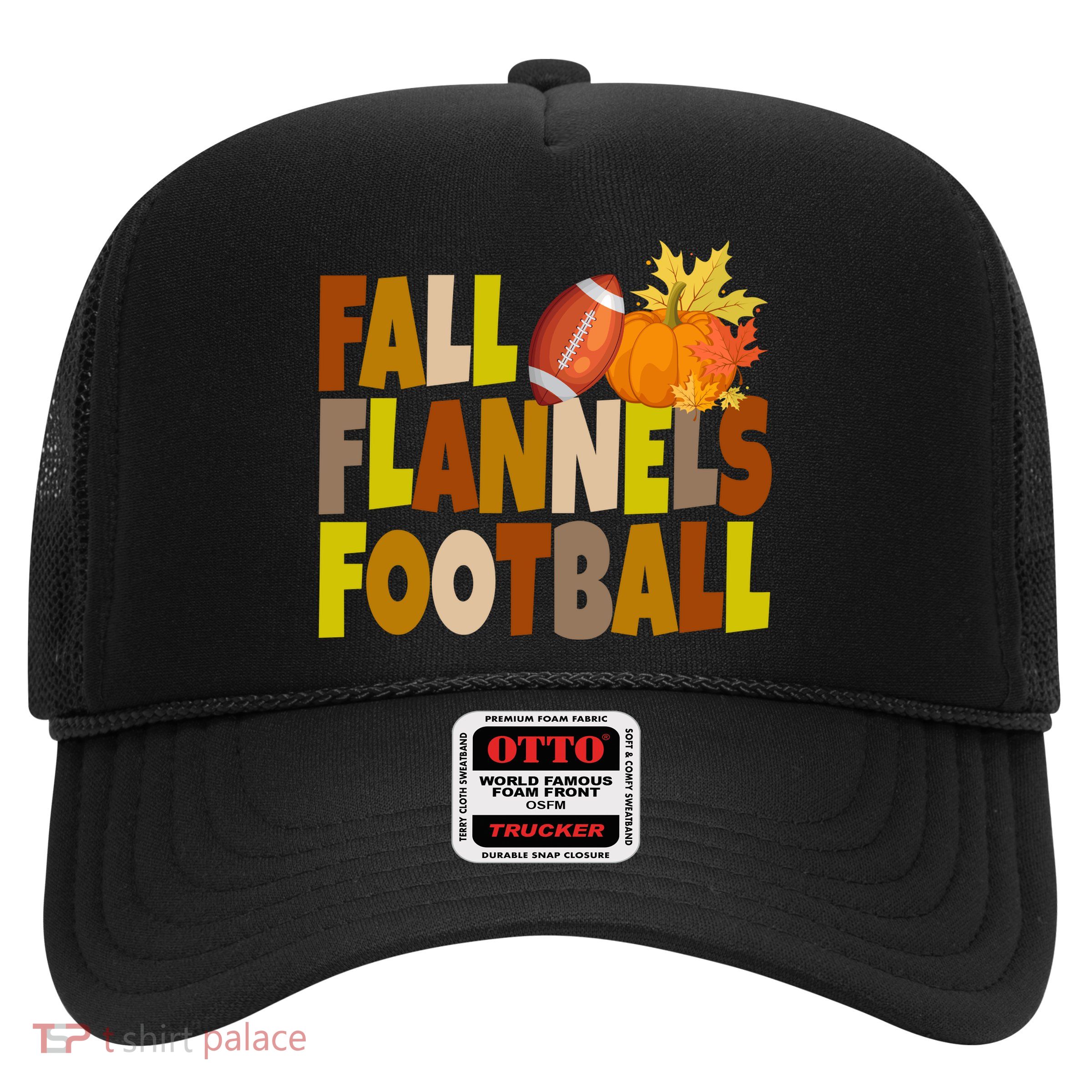 Fall Flannels Football Sport Lover Trucker Hat