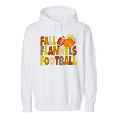 Fall Flannels Football Sport Lover Garment-Dyed Fleece Hoodie