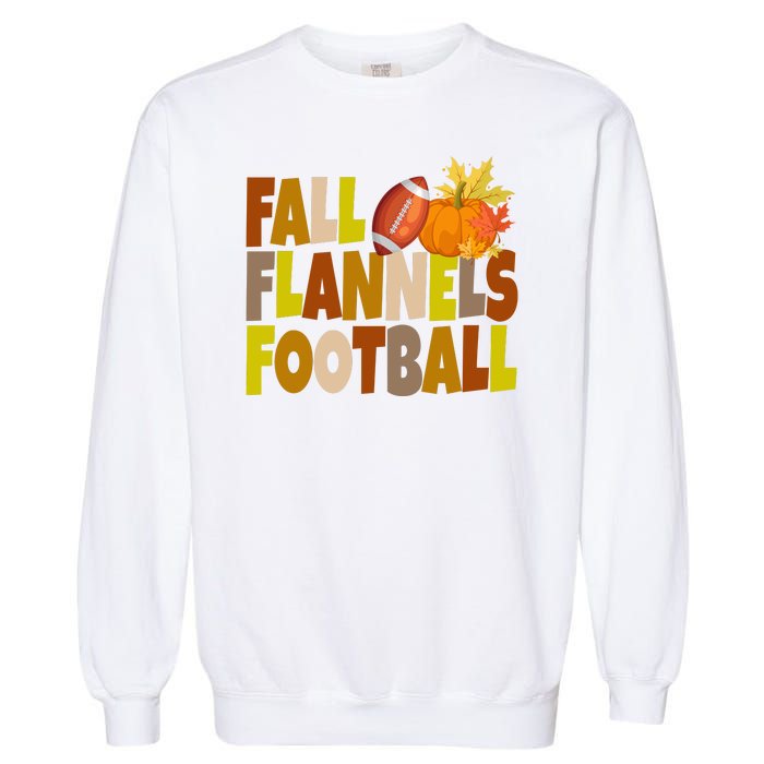 Fall Flannels Football Sport Lover Garment-Dyed Sweatshirt