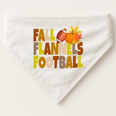 Fall Flannels Football Sport Lover USA-Made Doggie Bandana