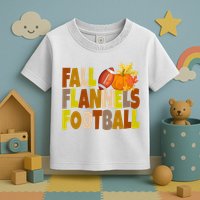 Fall Flannels Football Sport Lover Toddler T-Shirt