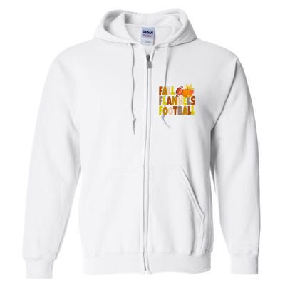 Fall Flannels Football Sport Lover Full Zip Hoodie