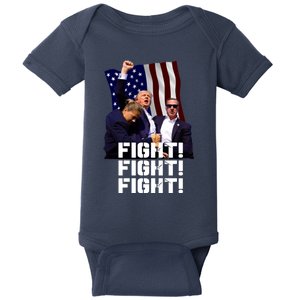 Fight Fight Fight For Donald Trump 2024 Usa Election Voting Baby Bodysuit