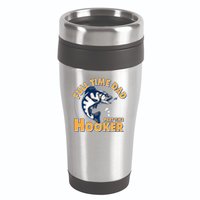 Funny Fishing Full Time Dad Part Time Hooker 16oz Travel Tumbler
