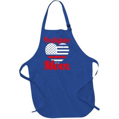 Funny Fire Firefighter Mom Fire Mama Mothers Day Great Gift Full-Length Apron With Pockets