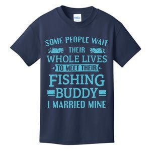 Fishing Fisherman Fishing Buddy Married Kids T-Shirt