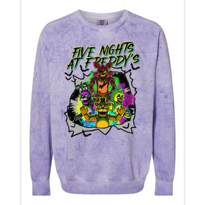 Freddy Fazbear Fnaf Five Nights At Freddys Meme Halloween Colorblast Crewneck Sweatshirt