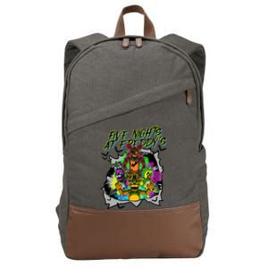 Freddy Fazbear Fnaf Five Nights At Freddys Meme Halloween Cotton Canvas Backpack