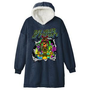 Freddy Fazbear Fnaf Five Nights At Freddys Meme Halloween Hooded Wearable Blanket