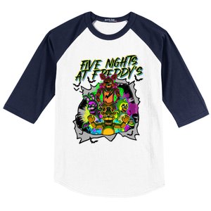 Freddy Fazbear Fnaf Five Nights At Freddys Meme Halloween Baseball Sleeve Shirt