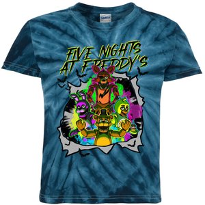 Freddy Fazbear Fnaf Five Nights At Freddys Meme Halloween Kids Tie-Dye T-Shirt