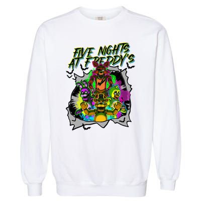 Freddy Fazbear Fnaf Five Nights At Freddys Meme Halloween Garment-Dyed Sweatshirt