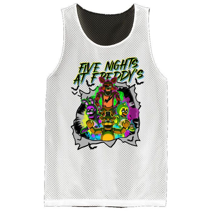 Freddy Fazbear Fnaf Five Nights At Freddys Meme Halloween Mesh Reversible Basketball Jersey Tank