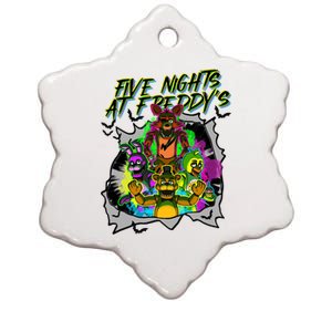 Freddy Fazbear Fnaf Five Nights At Freddys Meme Halloween Ceramic Star Ornament