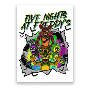 Freddy Fazbear Fnaf Five Nights At Freddys Meme Halloween Poster