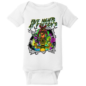 Freddy Fazbear Fnaf Five Nights At Freddys Meme Halloween Baby Bodysuit