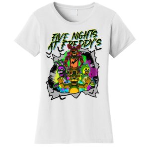 Freddy Fazbear Fnaf Five Nights At Freddys Meme Halloween Women's T-Shirt