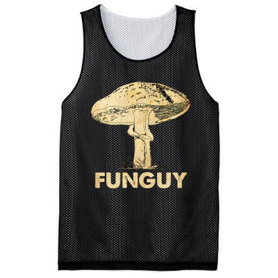 Funguy Funny Fungi Fungus Mushroom Men Funny Guy Vintage Mesh Reversible Basketball Jersey Tank